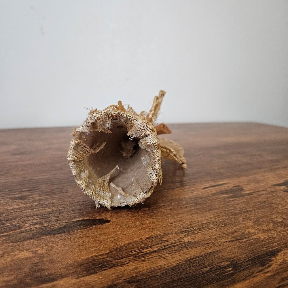 Vintage 1970s Christmas Corn Silk Abaca Straw Tree Topper Shelf Sitter Angel - Picture 5 of 5